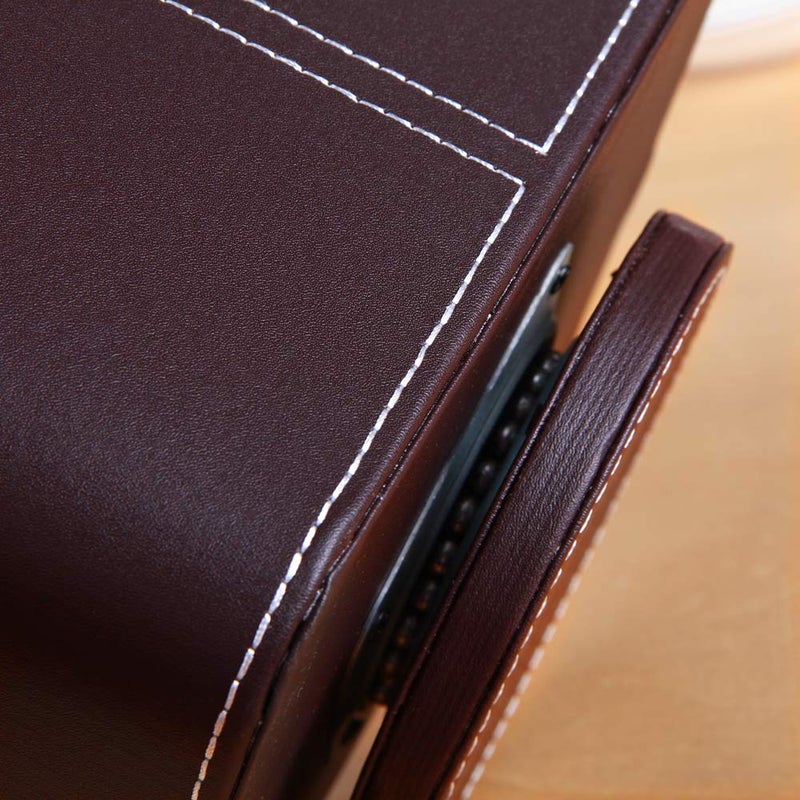 PUSU Remote Control Holder PU Leather 360 Degrees Rotatable Desktop Supply Organizer Storage Box for Controllers Media Stationery Nightstand TV Caddy E-reader iPad Phone Pen/Pencil Cosmetic(Brown) - Image 5
